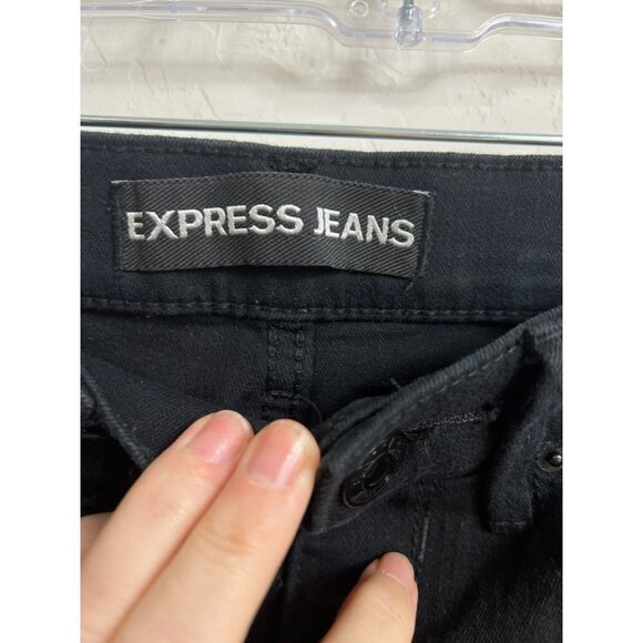 Express Black Jeans Sz 0 Short 0 Petite Mia Midrise Jegging - Picture 3 of 10